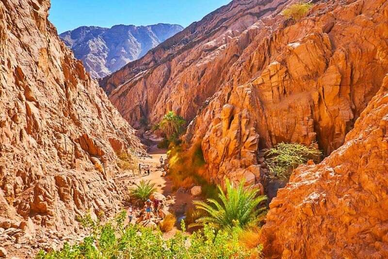 The Coloured Canyon is a rock formation on Sinai Peninsula and is a popular hiking destination.